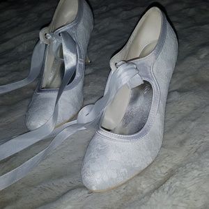 White ballroom shoes